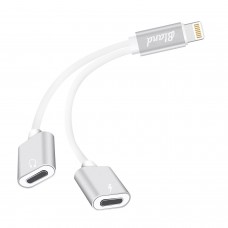 BYDI Cabo Duo Adaptador IPhone (Entrada Fone De Ouvido + Carregador Lightning Splitter)